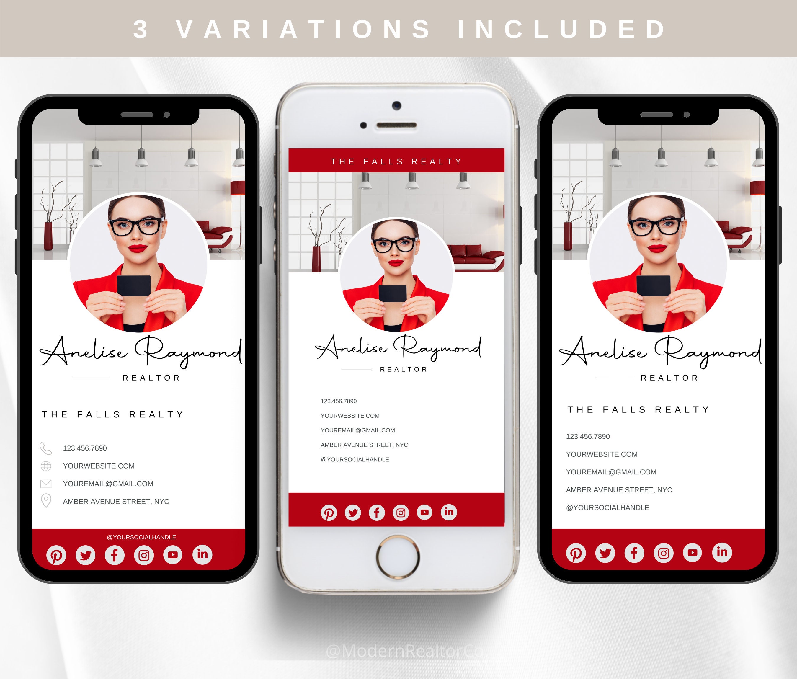 Modern Digital Business Card Template Custom Digital Business Card for