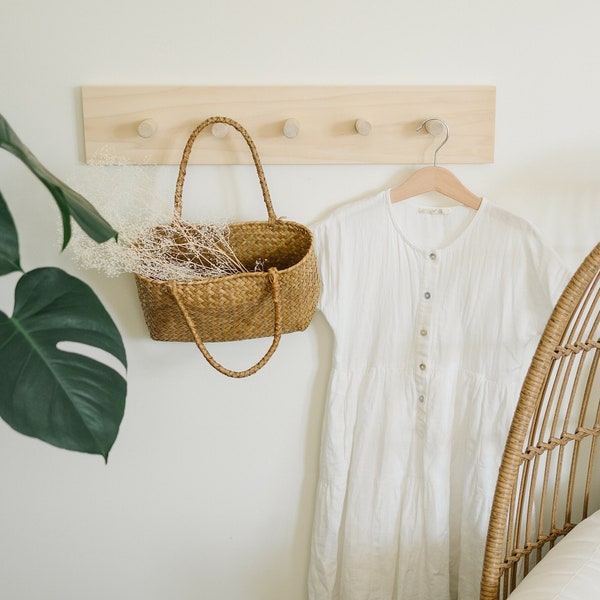 Wooden Peg Rack Etsy