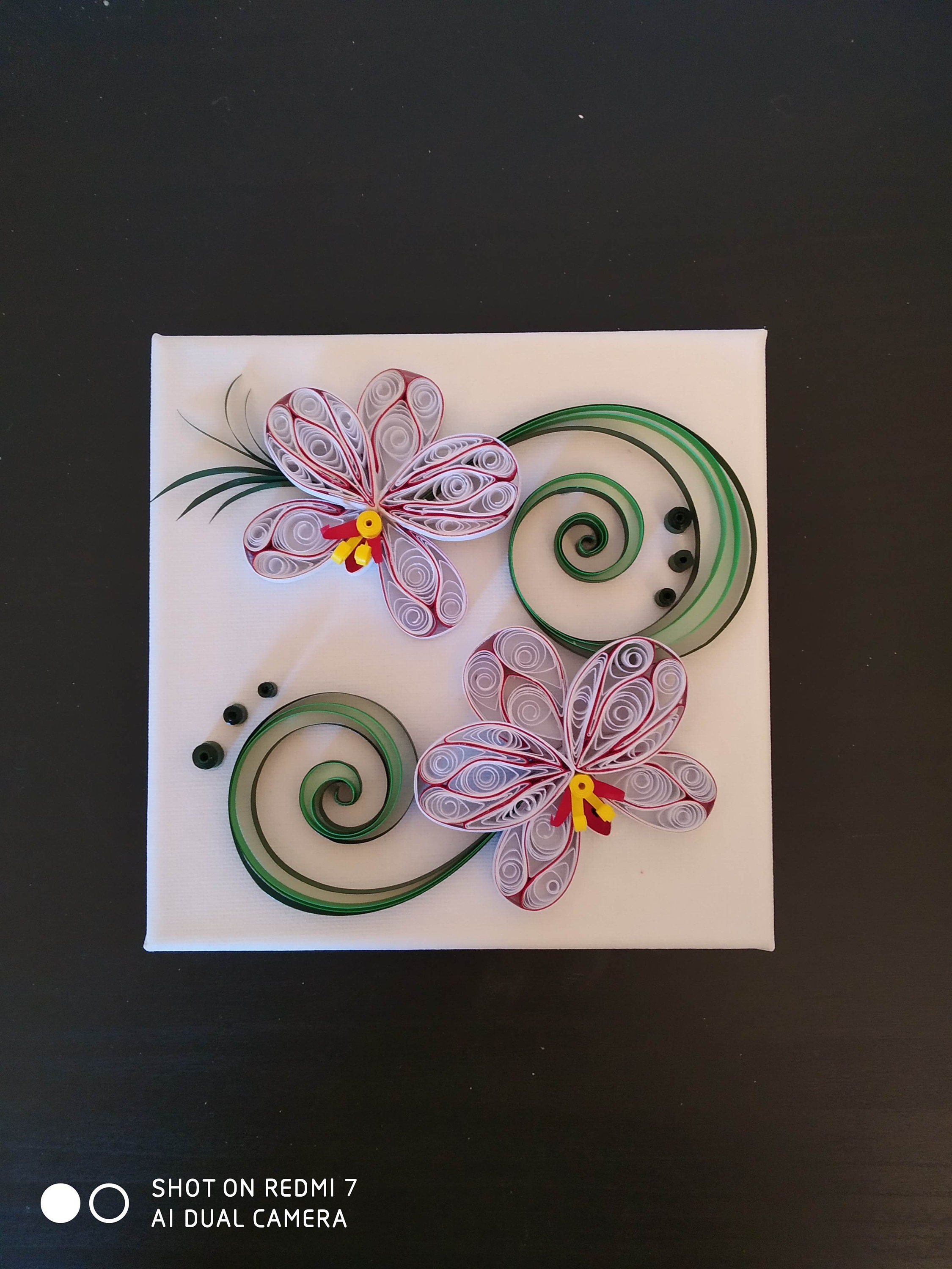 Tableau Orchidées en Quilling/Paperolles - Fait Main