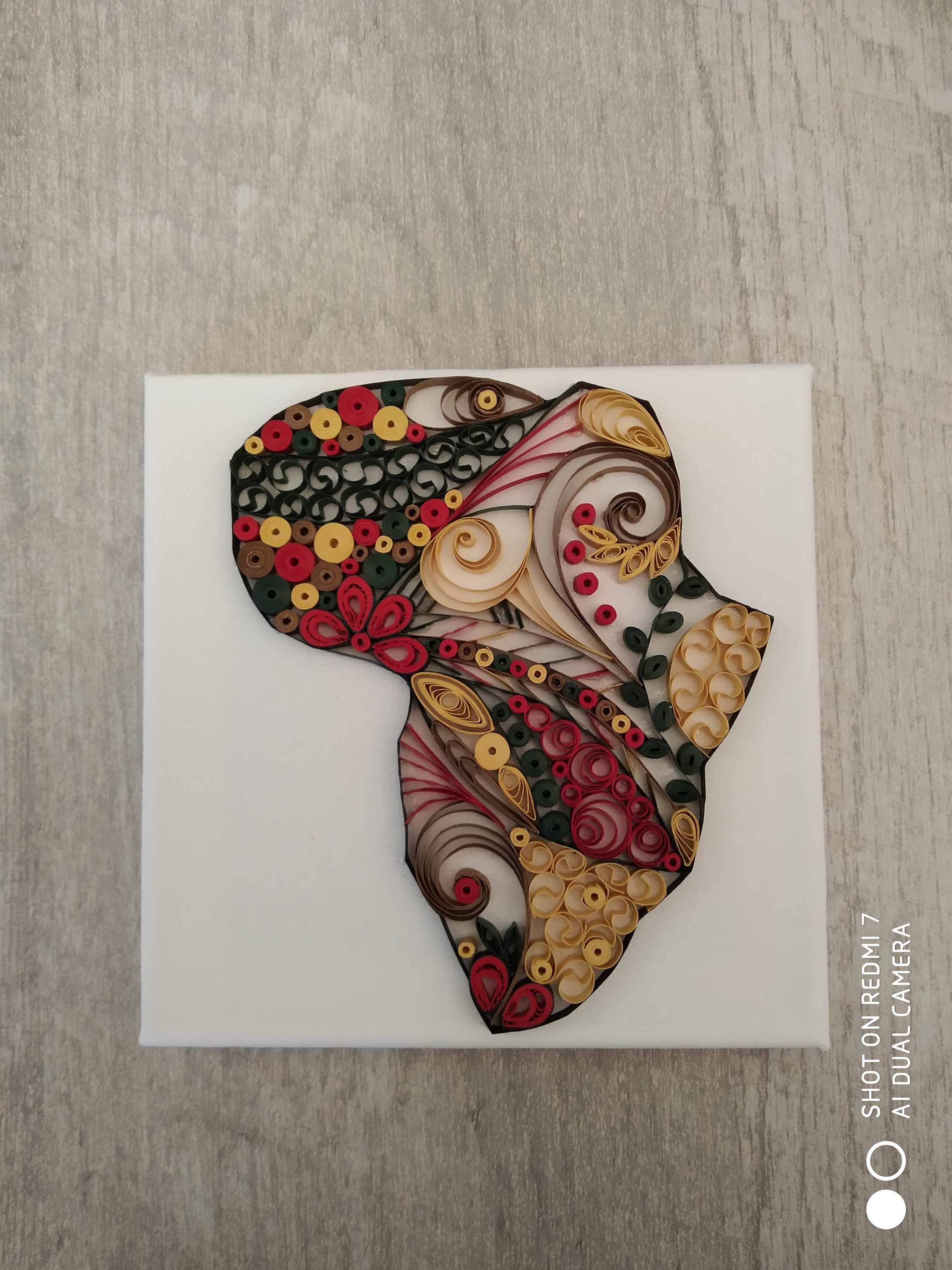 Tableau Afrique en Quilling - Paperolles Fait Main