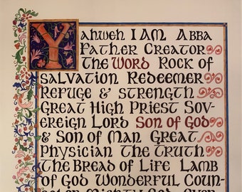 Illuminated Manuscript, Names of God