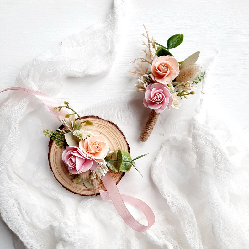 Boutonniere de fleur de mariage pour hommes Groomsman Etsy