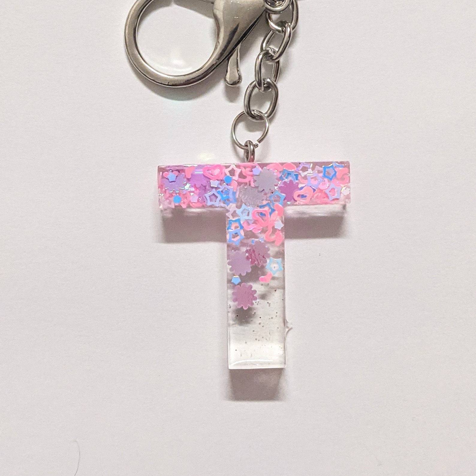Custom Letter Keychain Resin Keychain Resin Art Resin Etsy