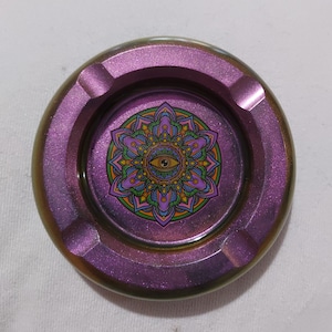 Resin ash-tray,purple hippy chrome Ash-tray, spiritual vibes, specialize ash-tray.