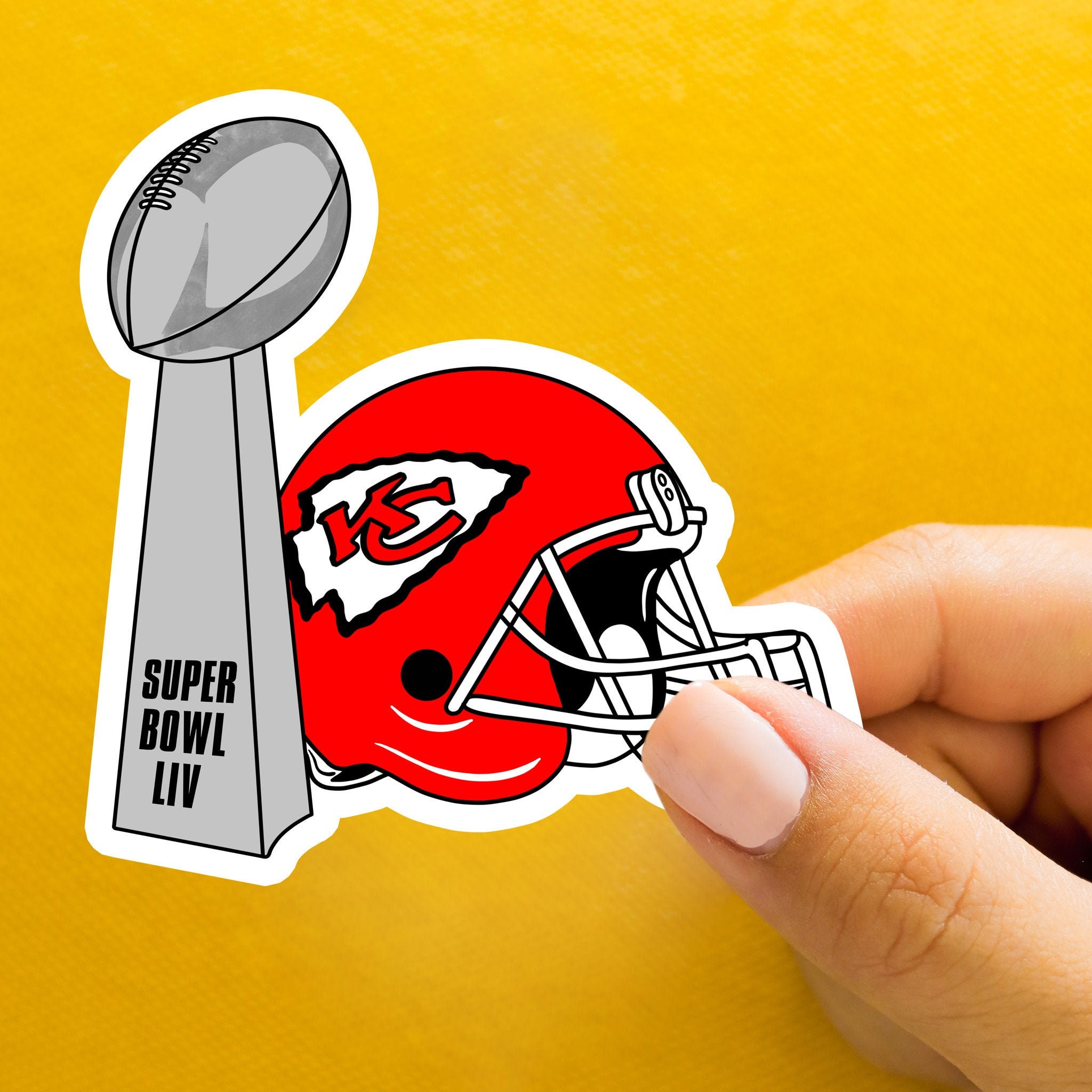 Chiefs Super Bowl Sticker Phone Laptop Kansas City NFL LIV Etsy