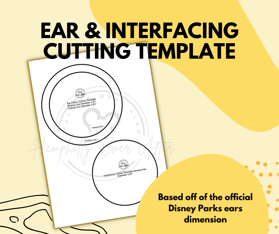DIY Mickey Ears Downloadable PDF Template Includes Cutting - Etsy