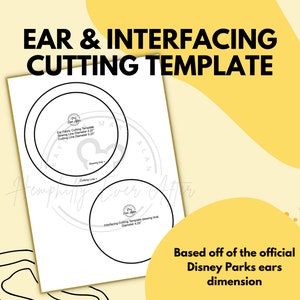 DIY Mickey Ears Downloadable PDF Template Includes Cutting - Etsy