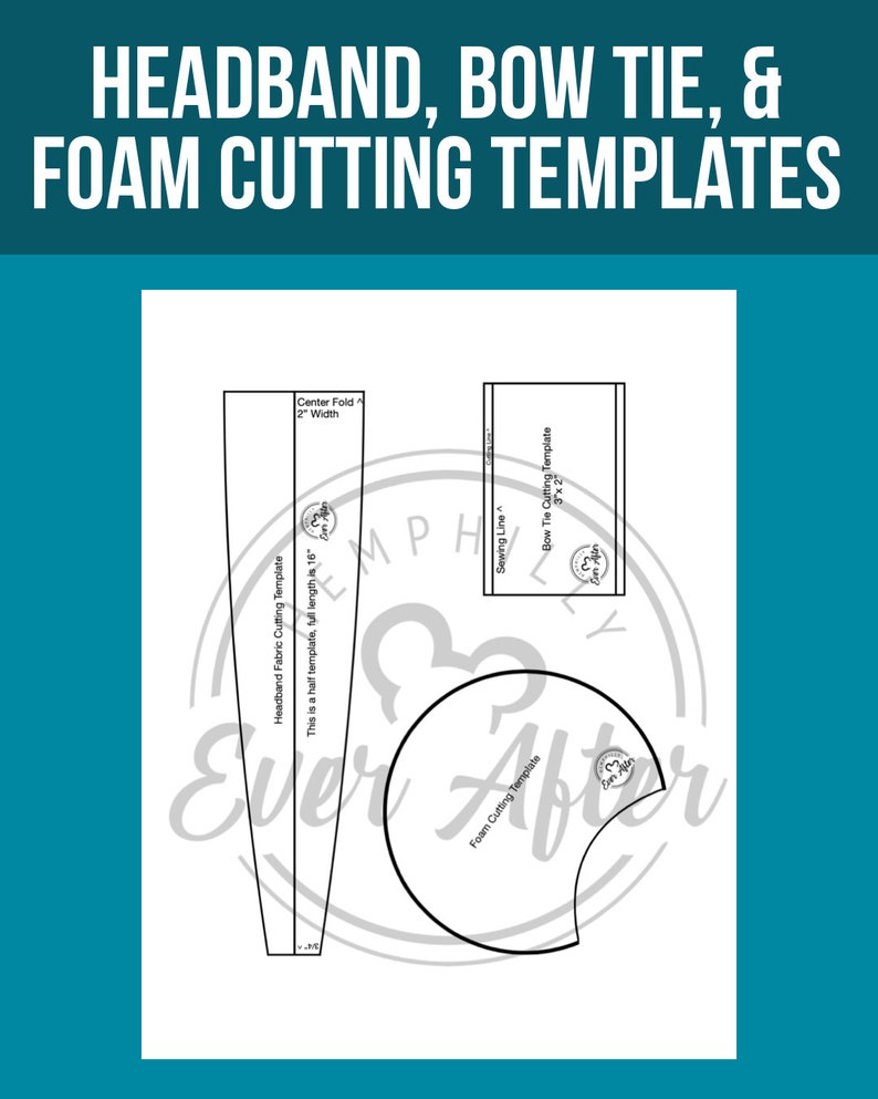 DIY Mickey Ears Downloadable PDF Template Includes Cutting Etsy