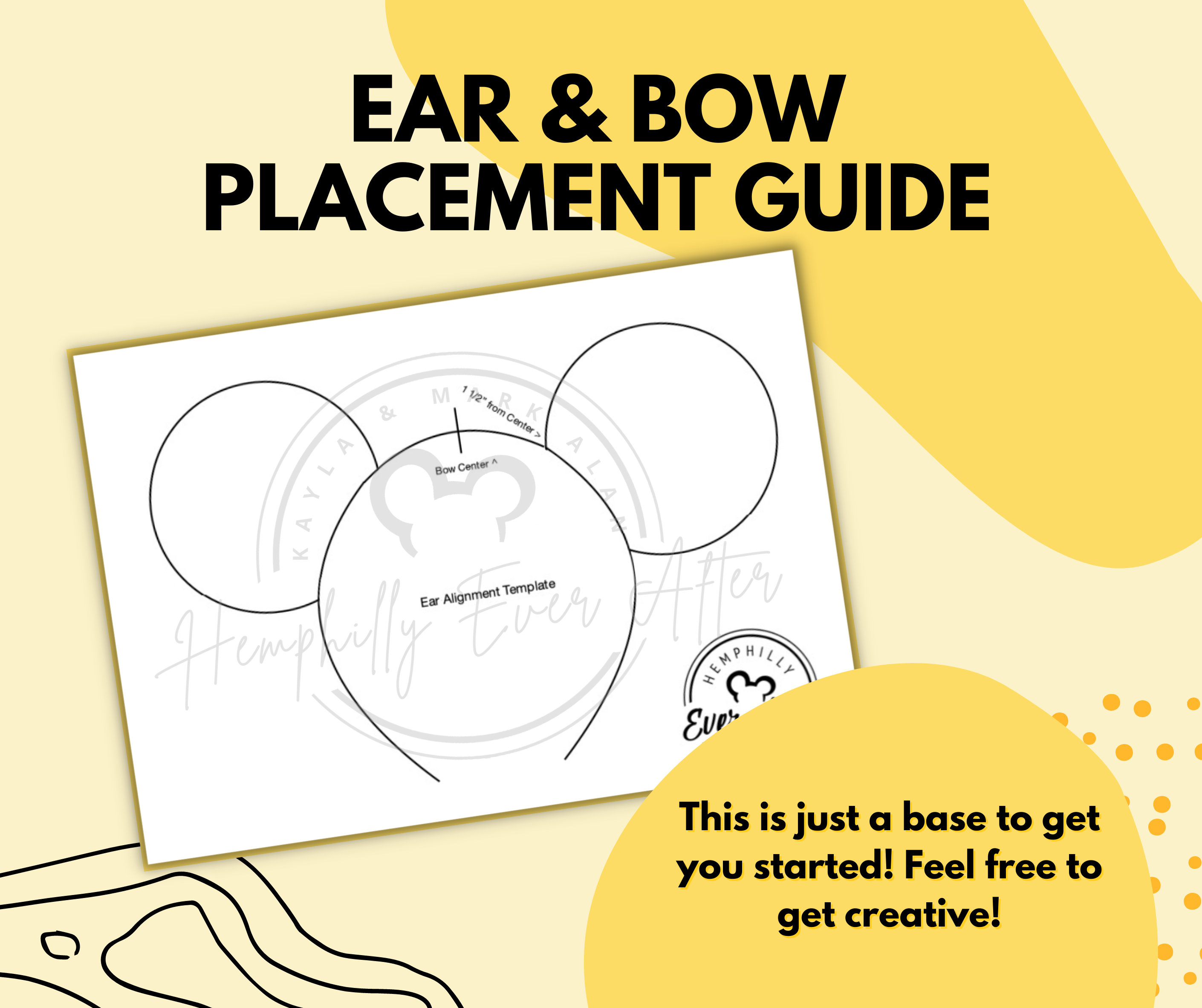 DIY Mickey Ears Downloadable PDF Template Includes Cutting - Etsy