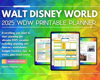 Magical WDW Vacation Planner PDF Printable Planning Worksheets
