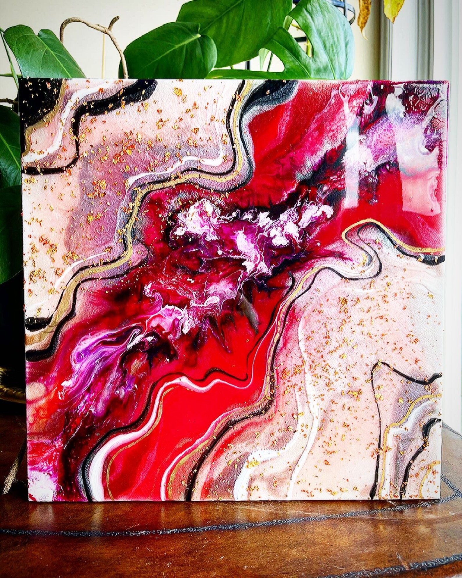 Original 12x12 Resin Painting Beautiful Marble Wall art with Etsy