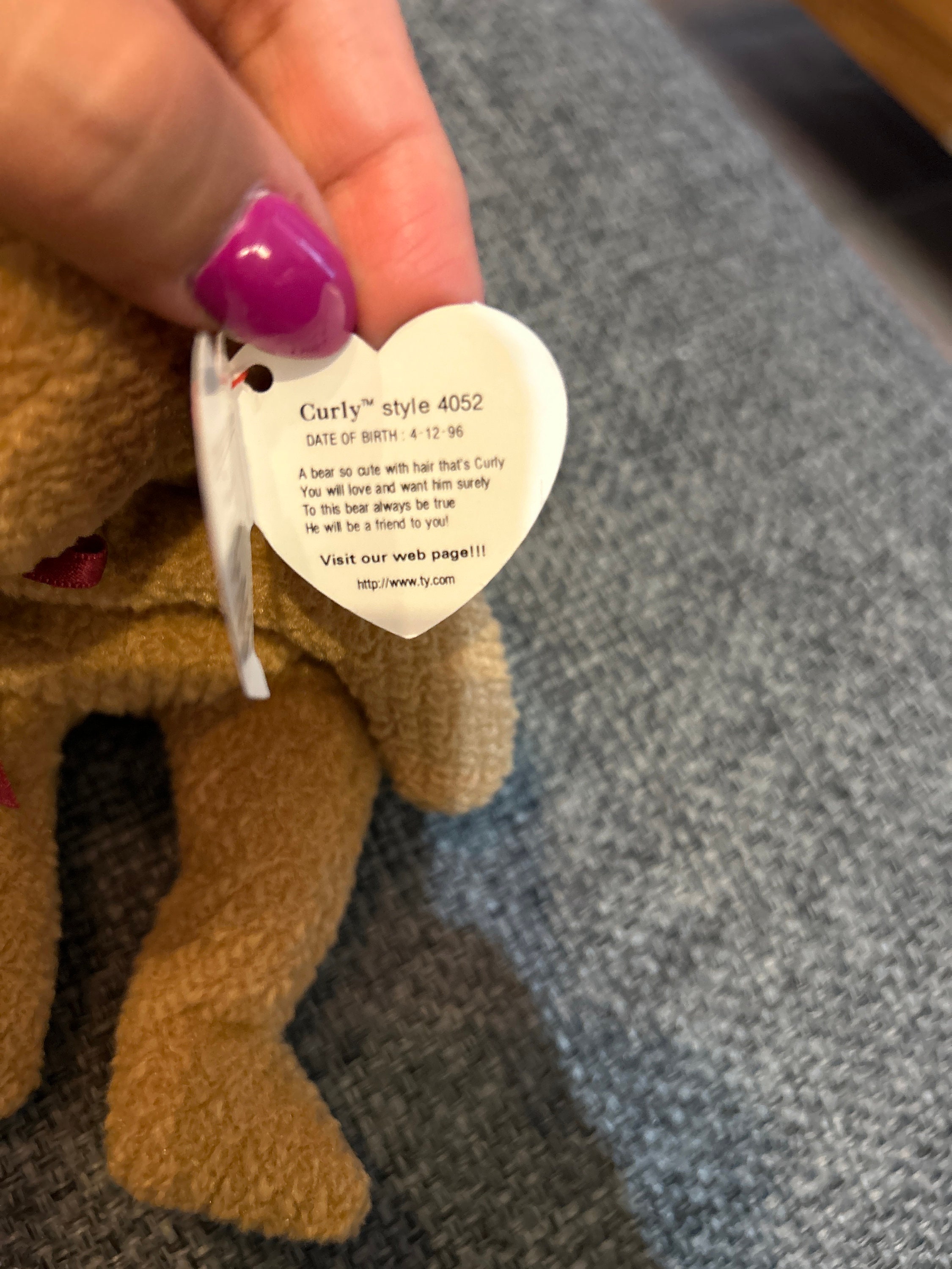 Curly Ty Beanie Baby Very Rare Etsy