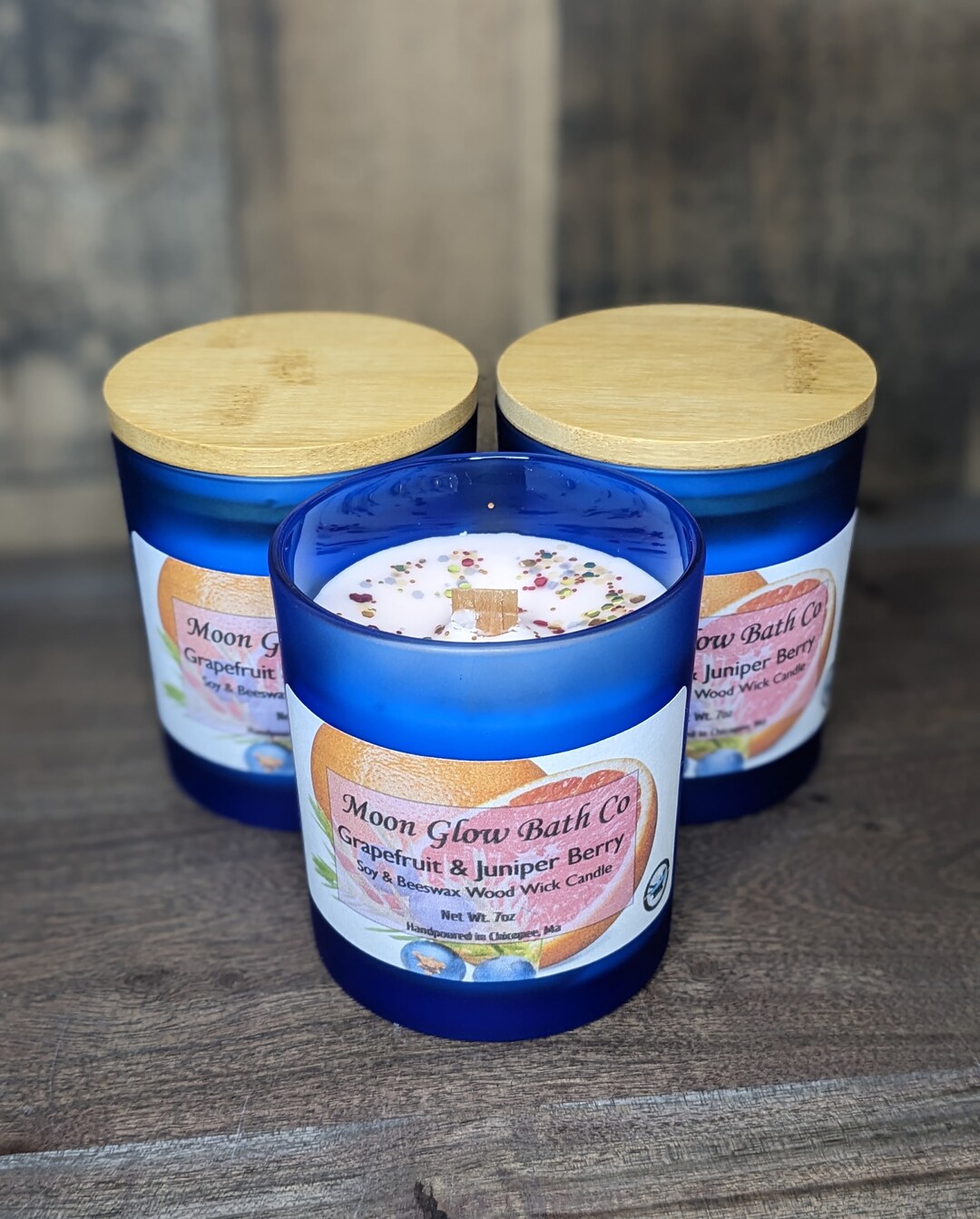 Grapefruit & Juniper Berry Luxury Wood Wick Candle Etsy