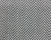 Eco Zig Zag Upholstery Drapery Fabric Blue