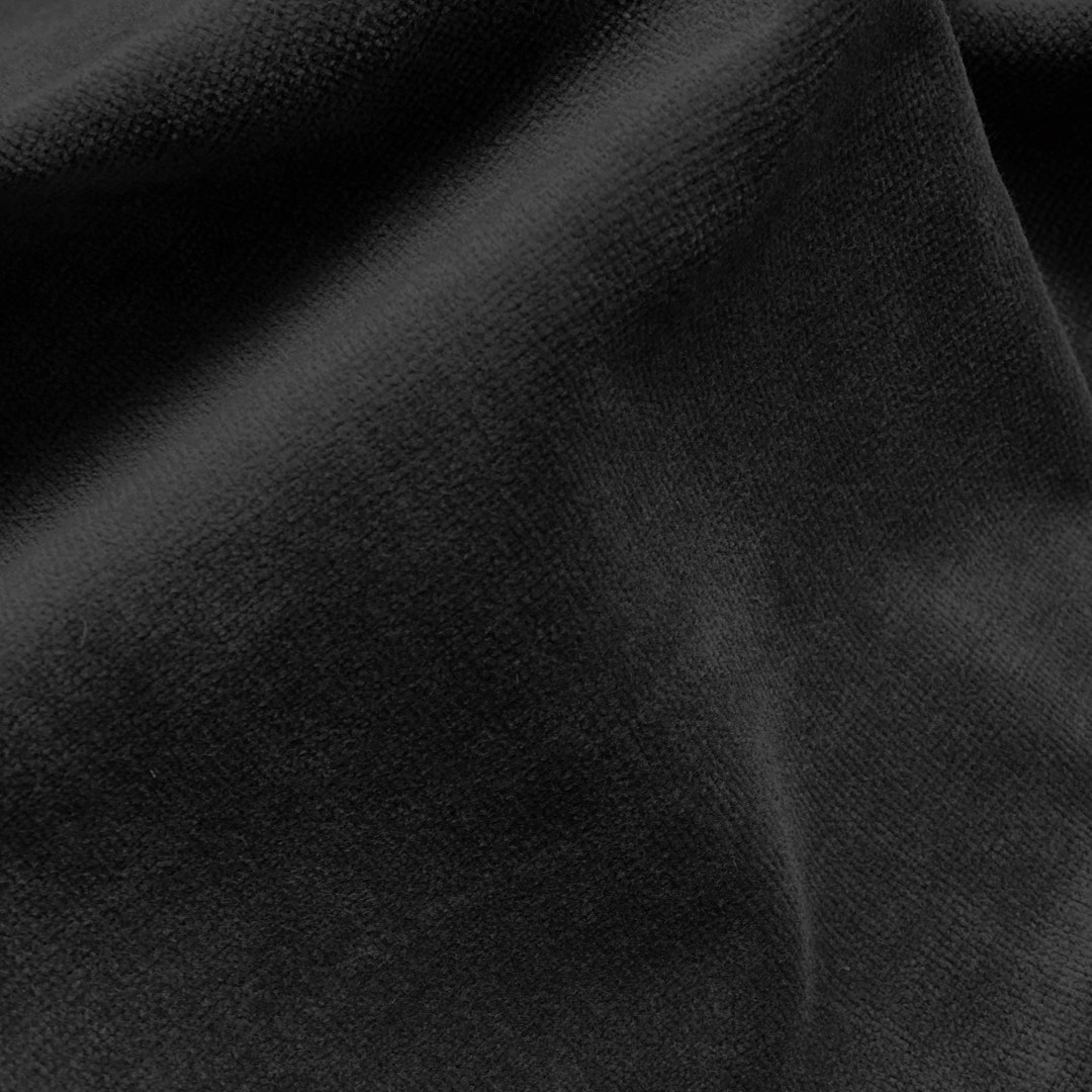 100 Cotton Velvet Fabric by the Yard Blackest Black Cotton Velvet 999 Stain Resistant Pillow