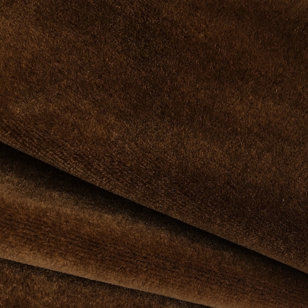 100% Angora Mohair Upholstery Fabric by the yard Mohair Velvet Fabric for Sofa Fabric Thick Heavy Weight Fabric for Upholstery Brown #395