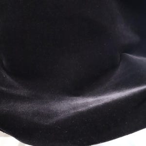 Luxurious 100% Mohair Velvet Thick Heavy Weight Upholstery Fabric by the Yard, Solid Black #999 Sofa Chair Headboard Pillow Upholstery 54&quot; W