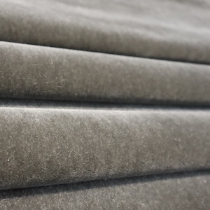 Luxurious Warm Gray Angora Mohair Velvet Upholstery Fabric by the Yard for Sofa Upholstery Mohair Fabric for Chair Upholstery 100% Mohair