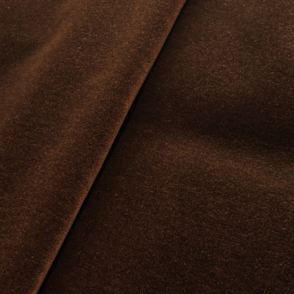 100% Angora Mohair Upholstery Fabric by the yard Mohair Velvet Fabric for Sofa Fabric Thick Heavy Weight Fabric for Upholstery Brown #395