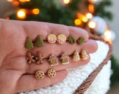 SHIGIE Christmas Gingerbread House Earrings | Acrylic Dangle Earrings With Candy Canes & Tree For Women