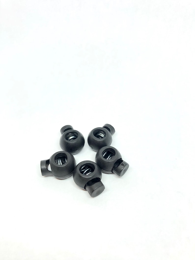 5 Pcs Black Plastic Oval Drawstring Cord Ends Adjuster for Etsy