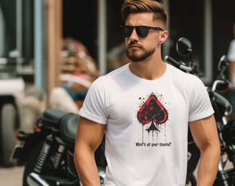 What&#39;s up your sleeve Ace Abstract Graphic TShirt Ace of Spades Poker Shirt Whats up your sleeve Ace of Spades Tee Texas Hold Em poker gift