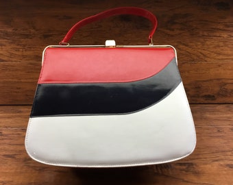 red white and blue handbags