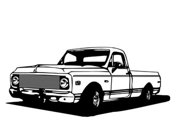 wallpapers Chevy C10 Truck Clipart Square Body Chevy Truck Svg old chevy pickup etsy