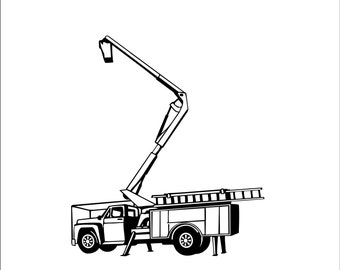 Free Free 322 Tree Trimmer Bucket Truck Svg SVG PNG EPS DXF File