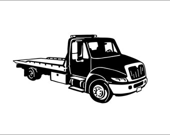 Free Flatbed Tow Truck Svg Free SVG PNG EPS DXF File