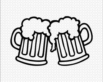 Download Cheers Beer Mugs Svg Etsy
