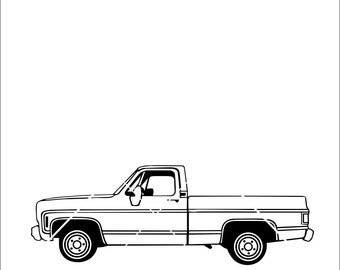 Free Square Body Chevy Truck Svg SVG PNG EPS DXF File