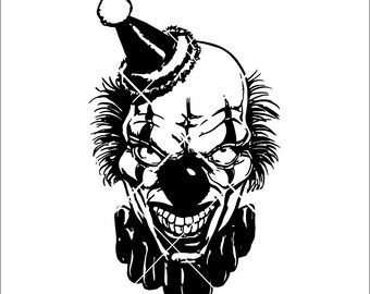 Scary Clown Svg Etsy