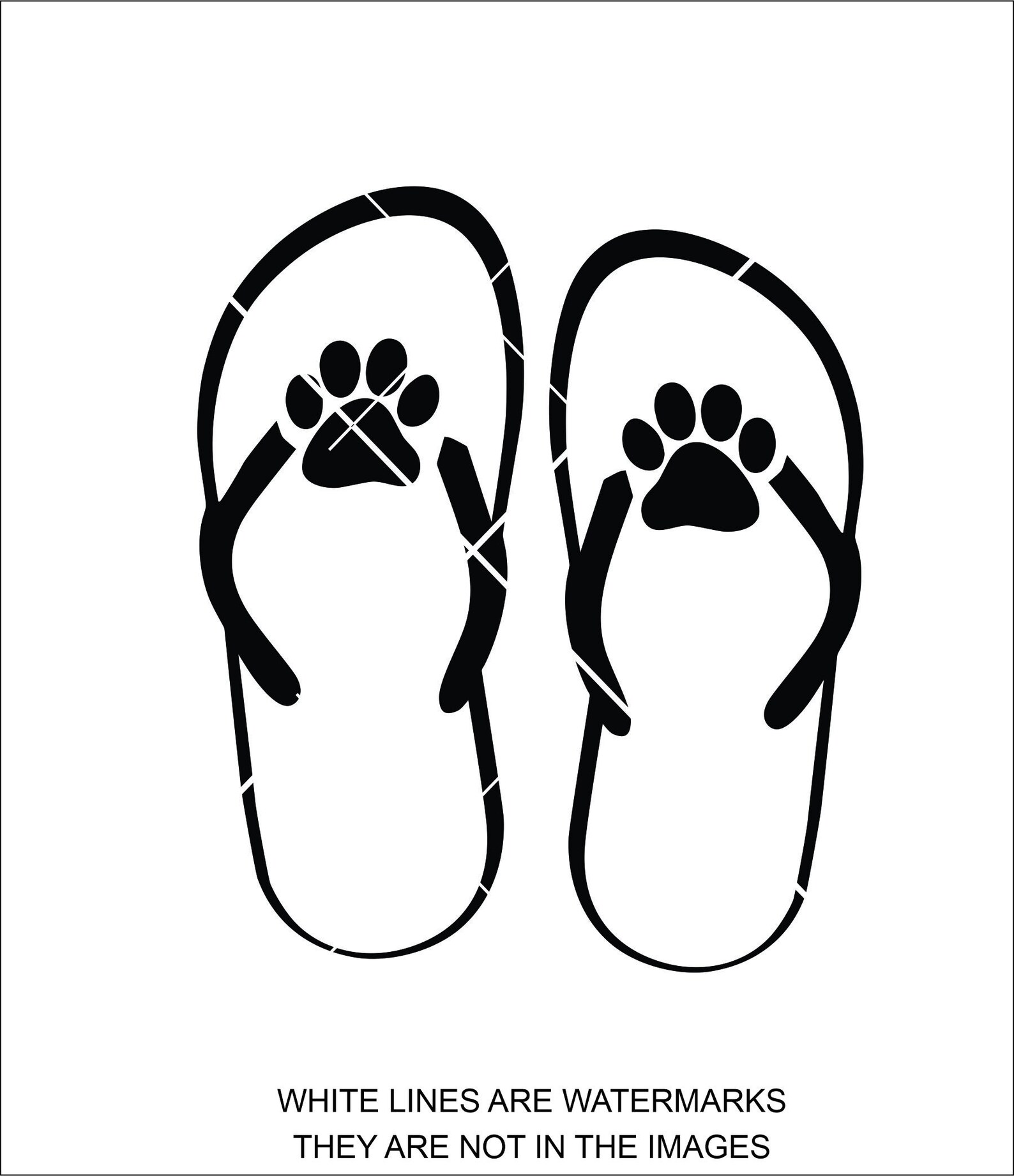 Paw Print FLIP FLOPS svg Flip Flop svg Dog svg Shoes Dog Etsy