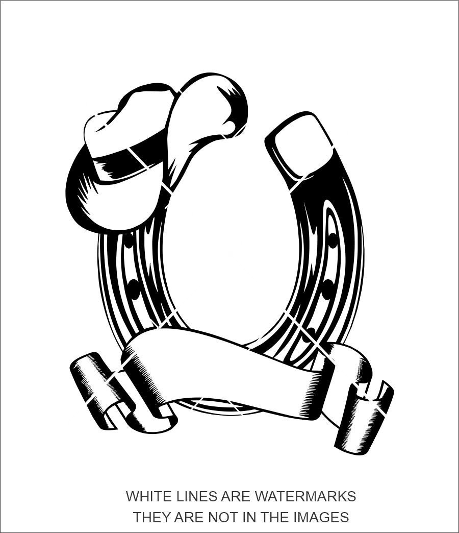 Horseshoe Cowboy hat crest badge Horseshoe Cowboy Hat laser Etsy