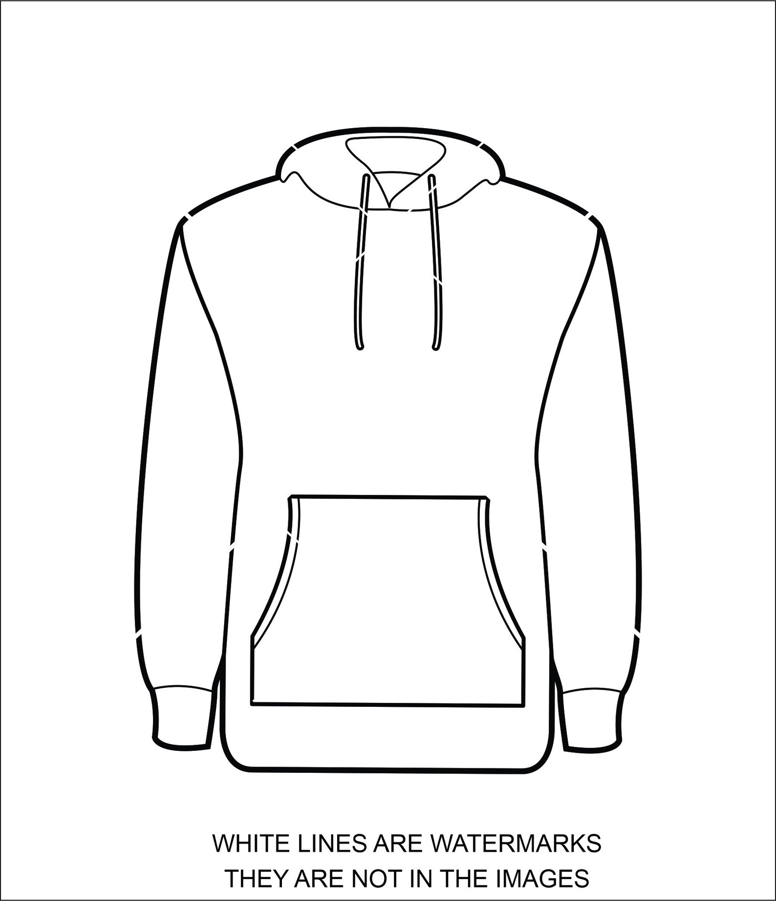 Hoodie Template Hoodie Bild Hoodie Umriss Kleidung Bild | Etsy