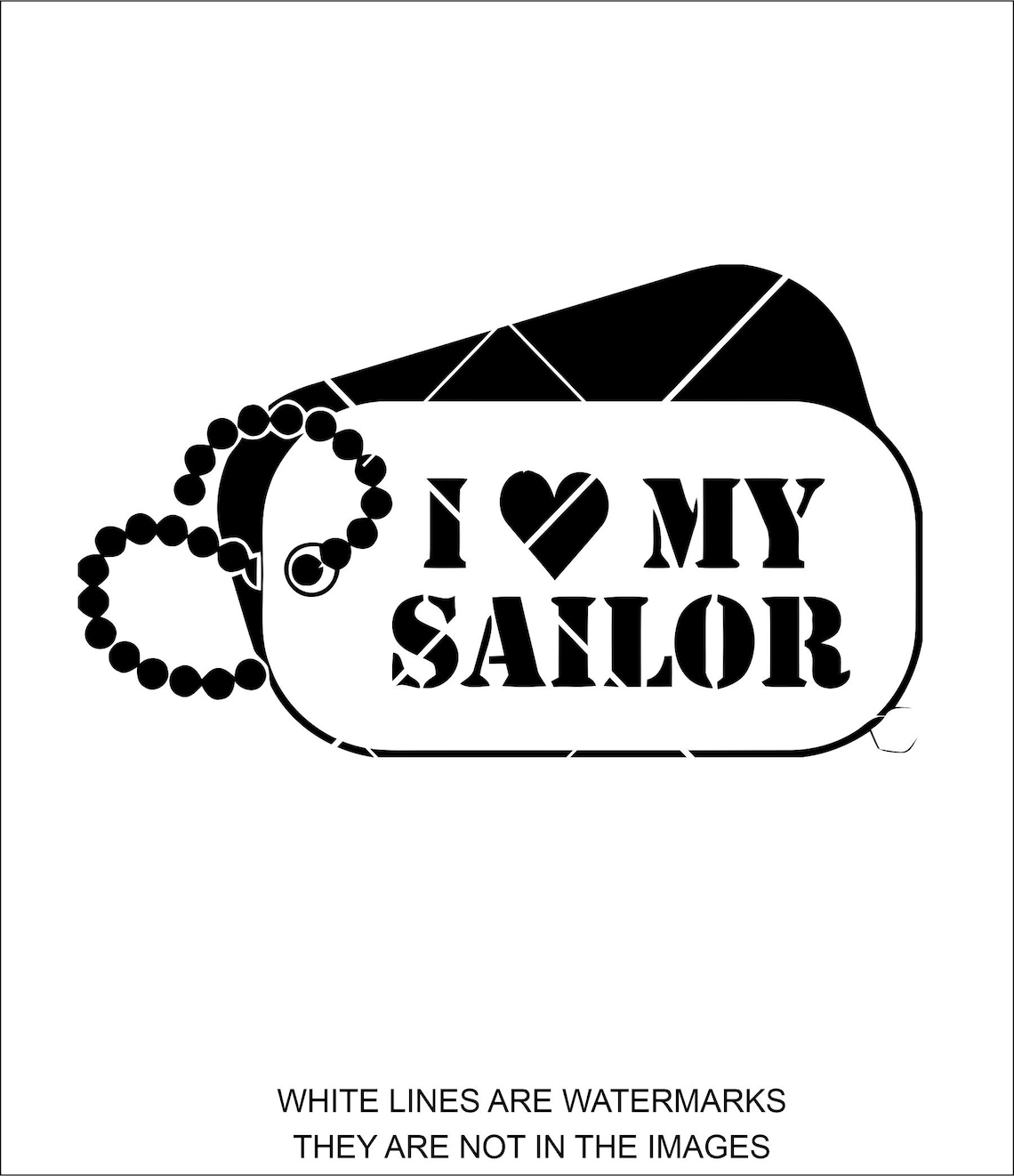 Love My Sailor svg Sailor Dog Tags Military Active Duty | Etsy