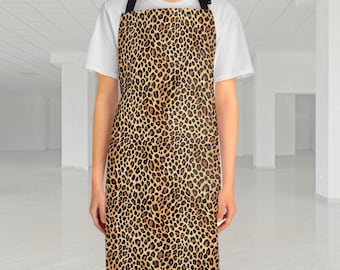 Keukenschort met luipaardprint: chef-kok cadeau, koken en bakken