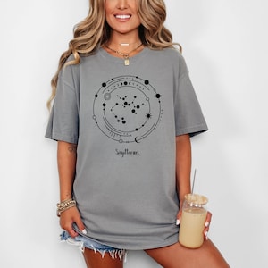 Sagittarius Molecular Constellation T-Shirt - Zodiac Sign Shirt, Horoscope, Birthday Presents, Cosmic, Astrology, Celestial, Comfort Colors