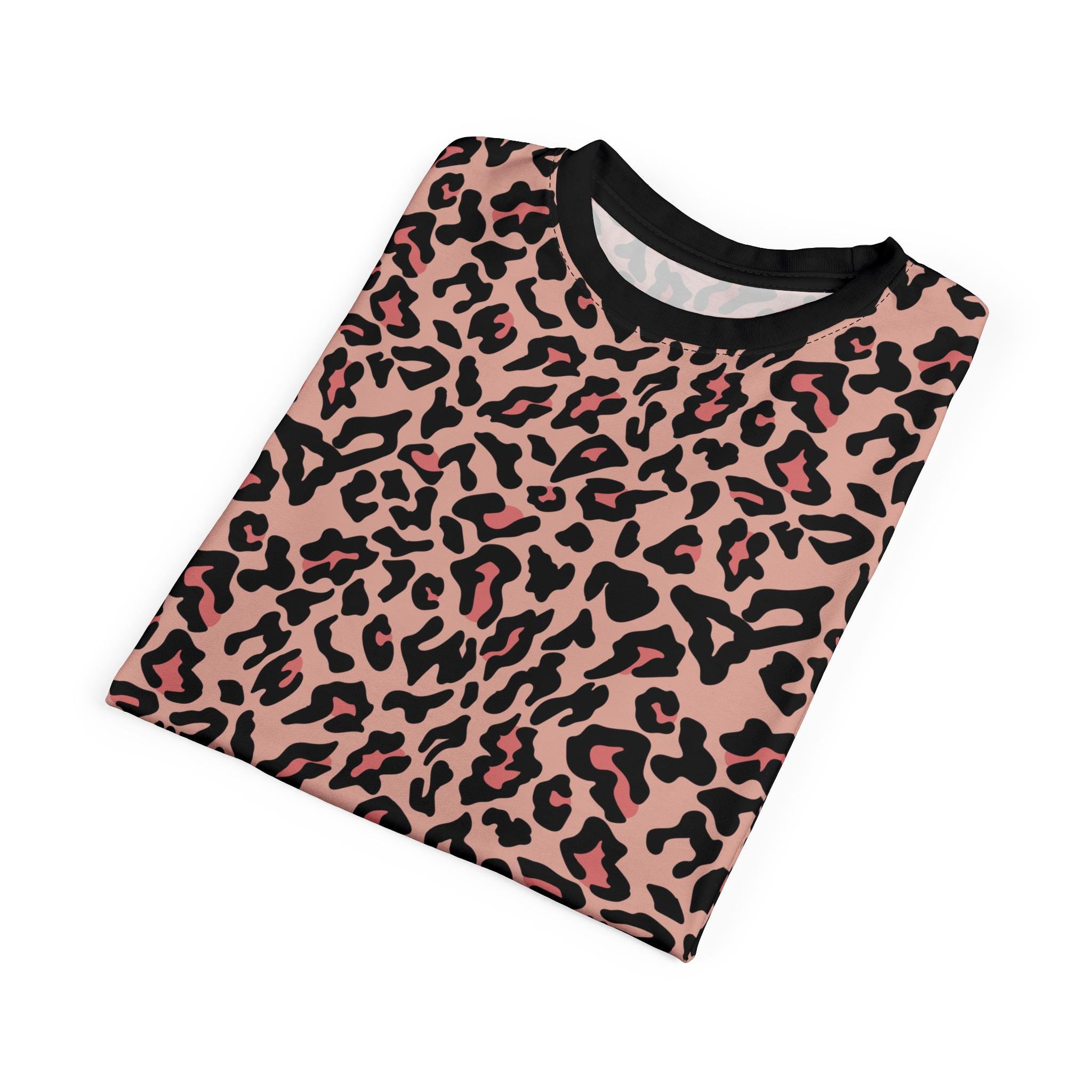Blush Pink Leopard Print Tee: Trendy Animal Safari Fashion - Etsy