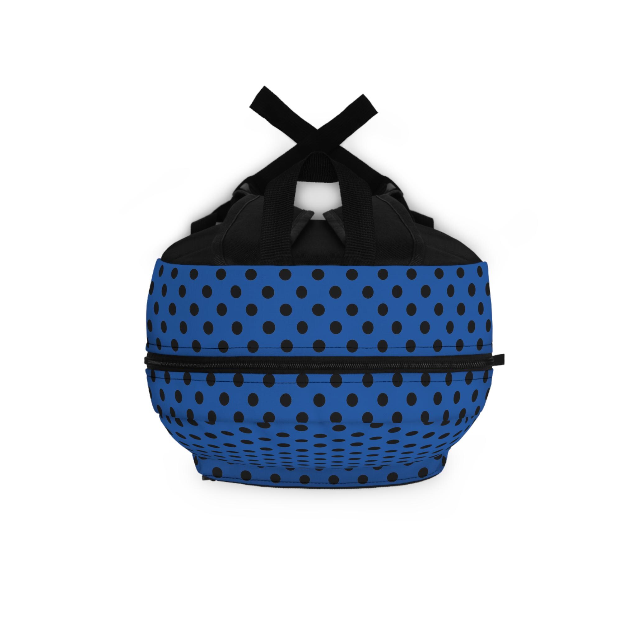 U.S. Traveler Polka Dot Backpack Brown & Blue Travel School Bag Polka Dots Printed Backpack, Fashion Loungewear Travel Bag  main image 2