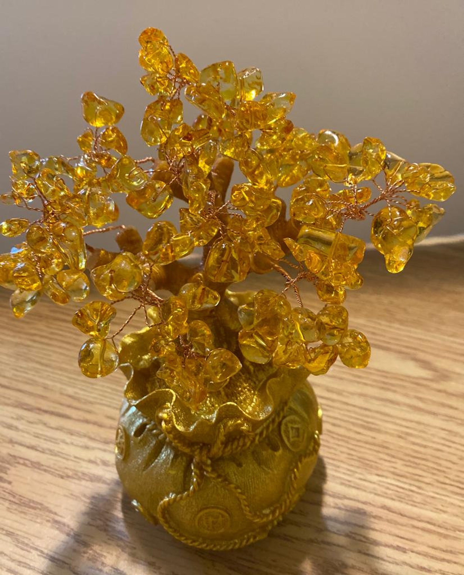 Citrine Crystal Money Tree Natural Lucky Tree Money Tree Etsy Canada