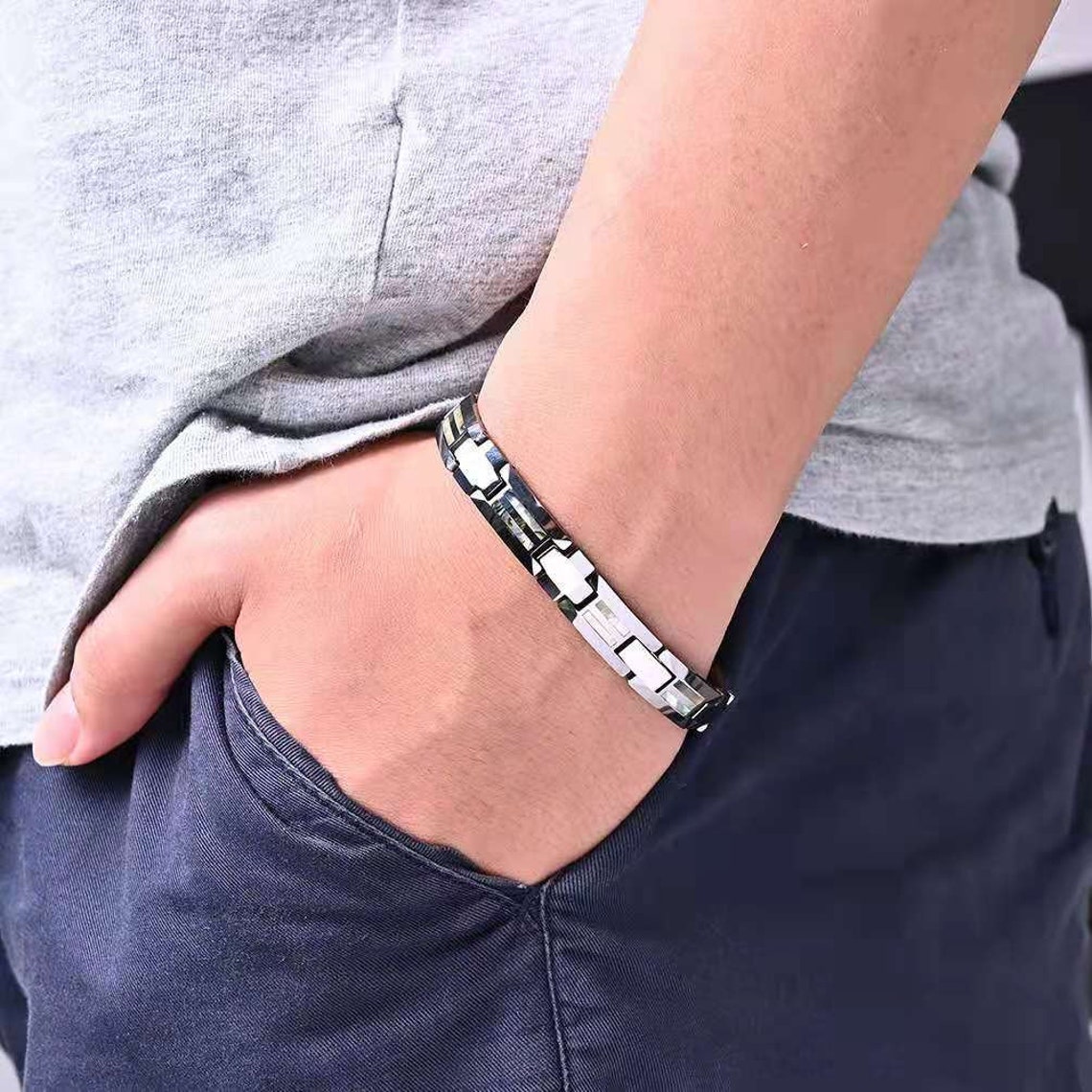 Tungsten Bracelet for Men Tungsten Jewelry for Men Anniversary Etsy