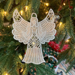 Lace Christmas Angel Ornament