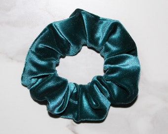 Teal Green Scrunchie, velvet scrunchie, green scrunchie, hair ties