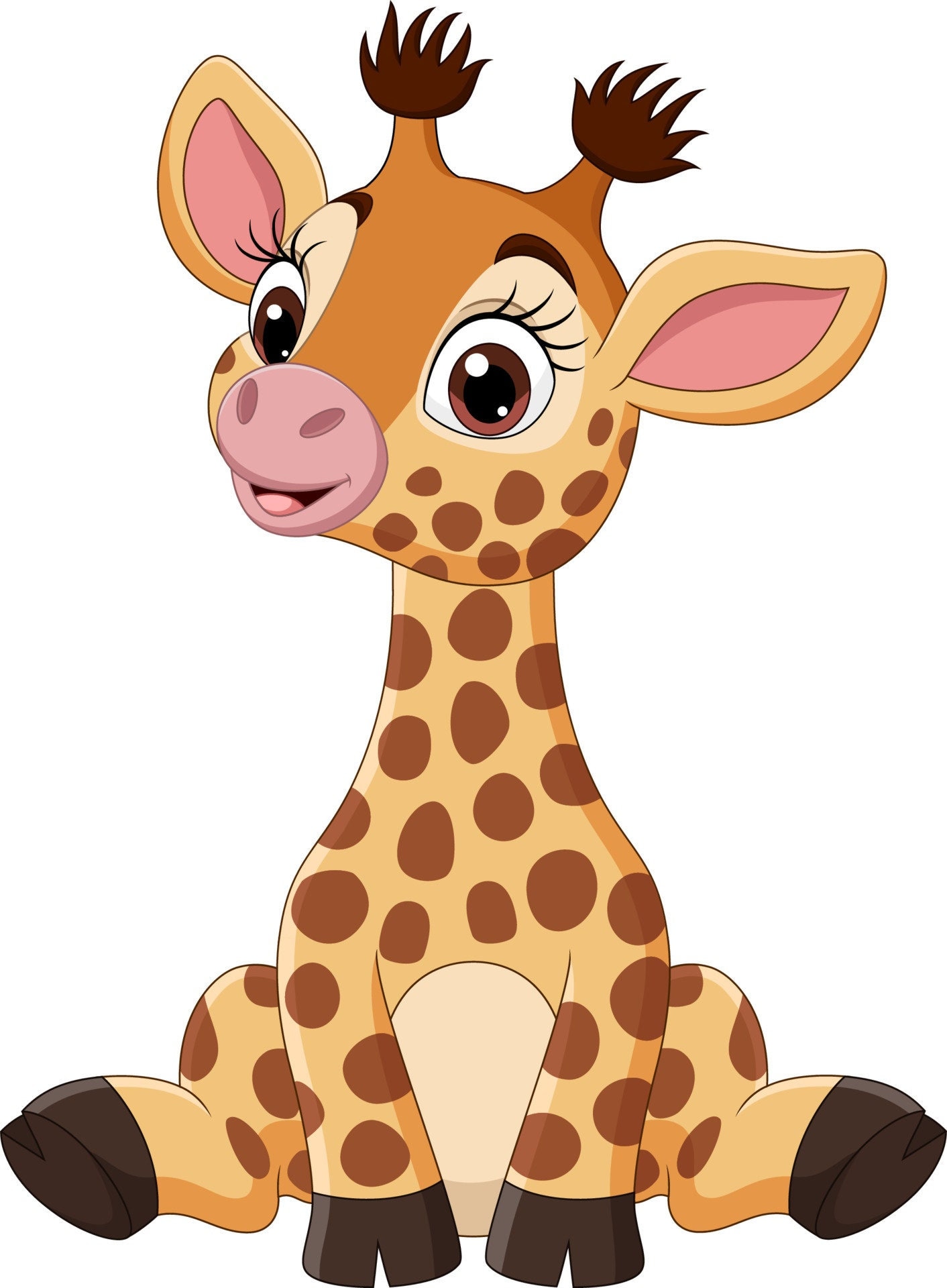 Giraffe Clipart Digital Download PNG EPS Baby Shower Kids | Etsy