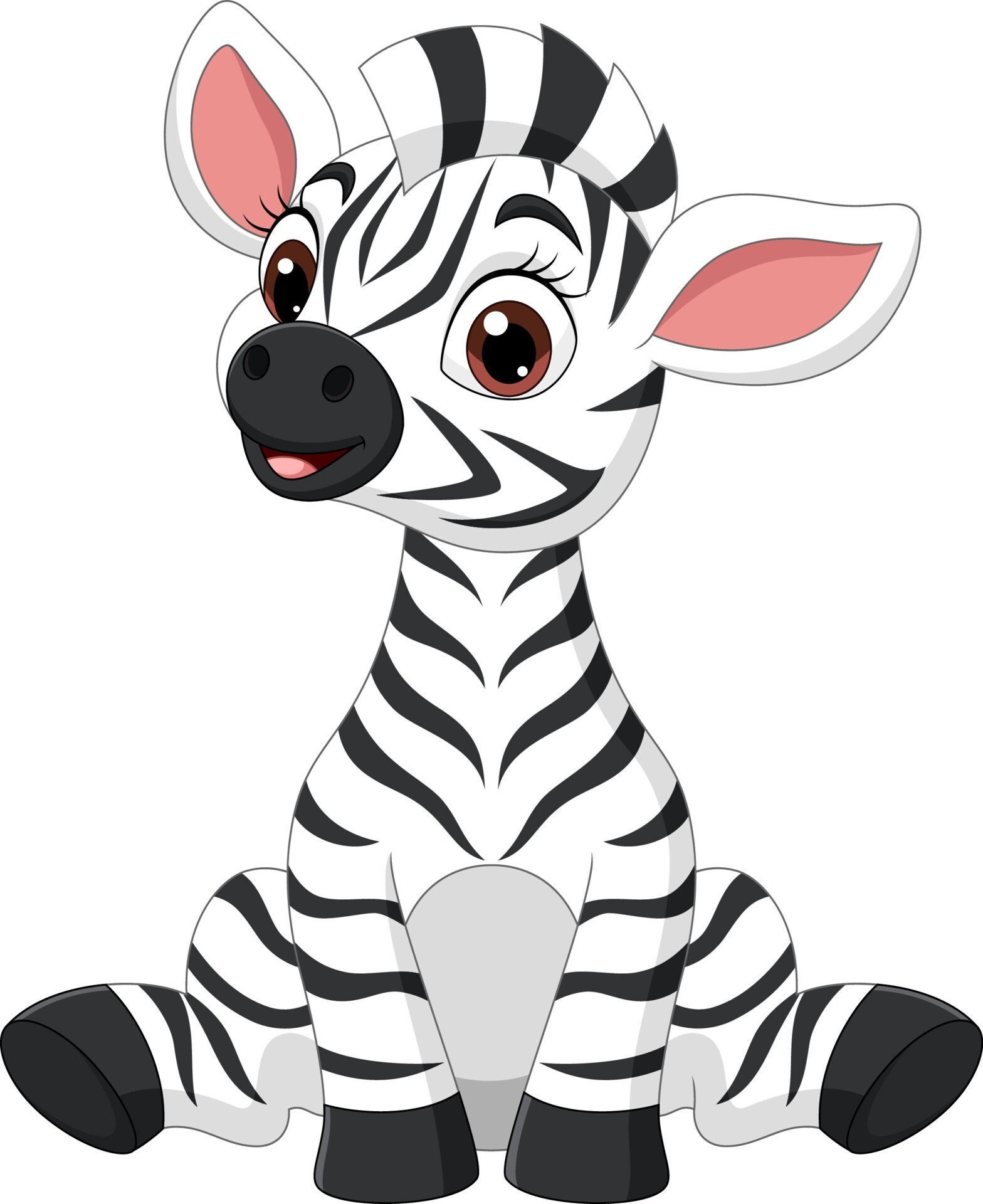 Zebra Baby Clipart Digital Download PNG EPS Kids Party - Etsy