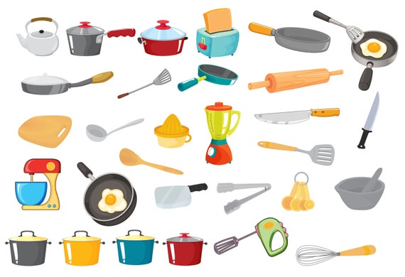 Pack of Kitchen Tools Clipart Kitchen Gadgets Cooking Tools