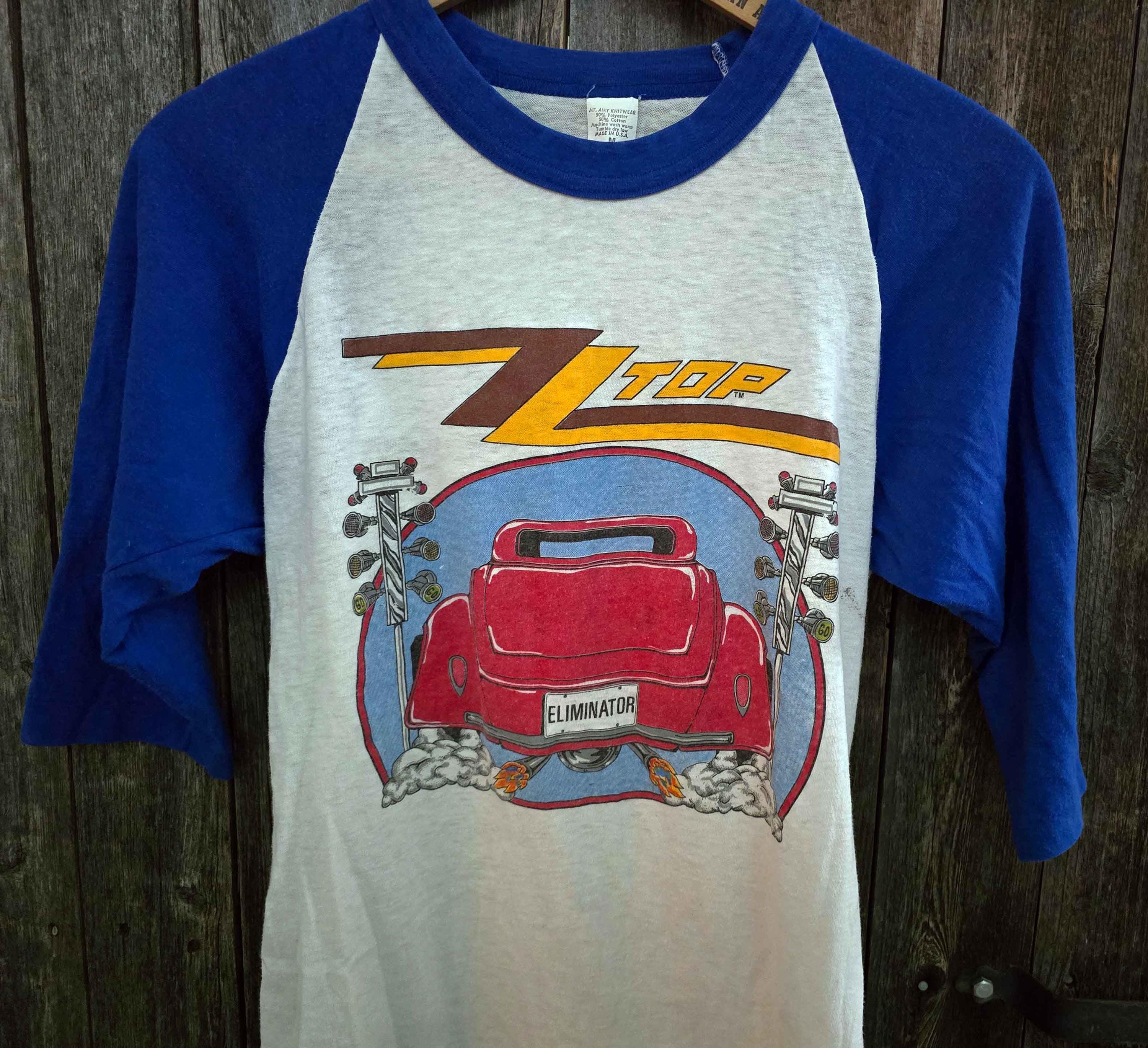 Vintage 1980s ZZ Top Eliminator Tour 1983 Raglan Sleeve Jersey