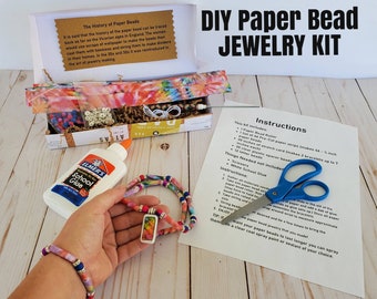 Paper beads, diy craft kits for adults, paper bead roller